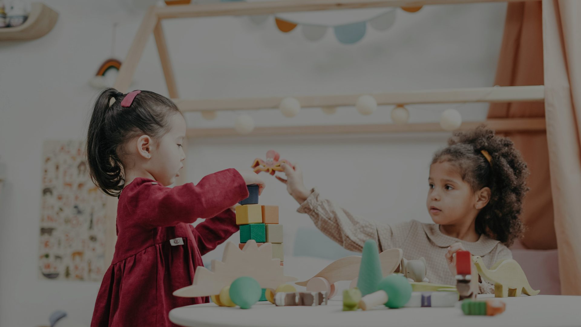 Children playing during childcare